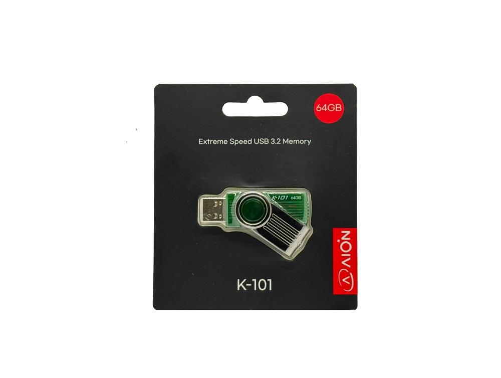 MEMORIA USB AION 64GB K101 3.2 PLASTICO COLOR  VERDE
