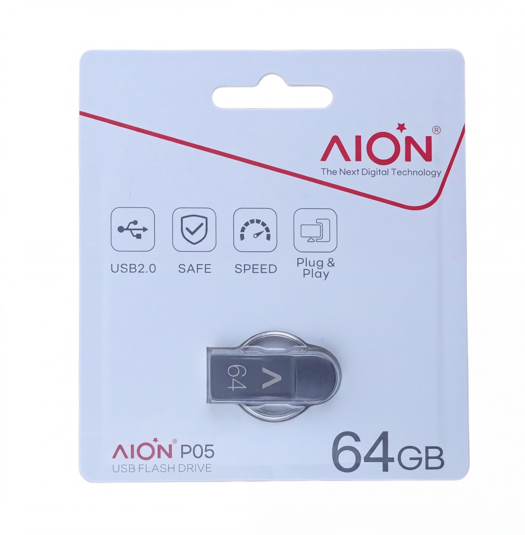 MEMORIA USB AION 64GB K501 2.0 METALICA