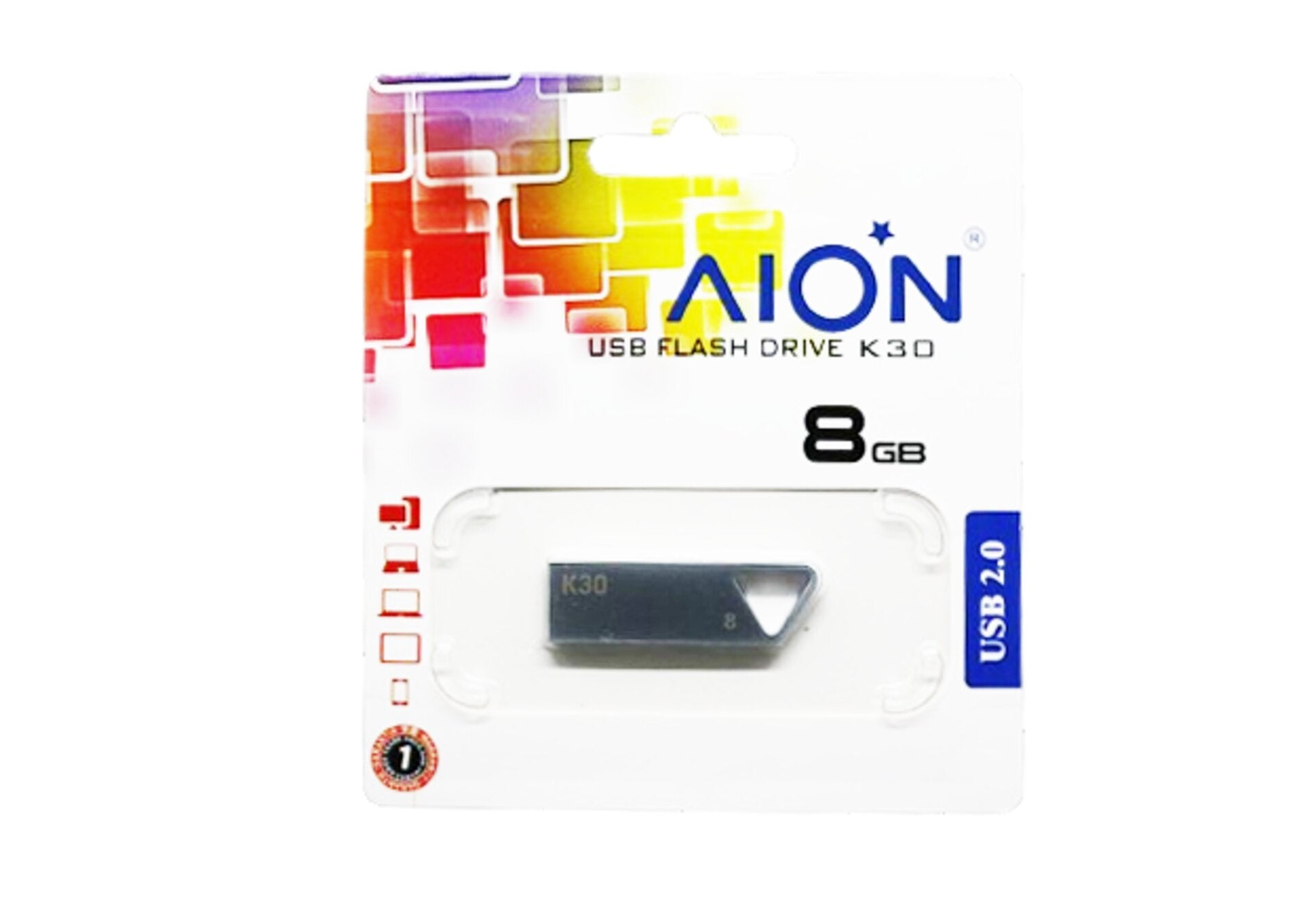 MEMORIA USB AION 8GB K30 NON-GLOSSY-SILVER