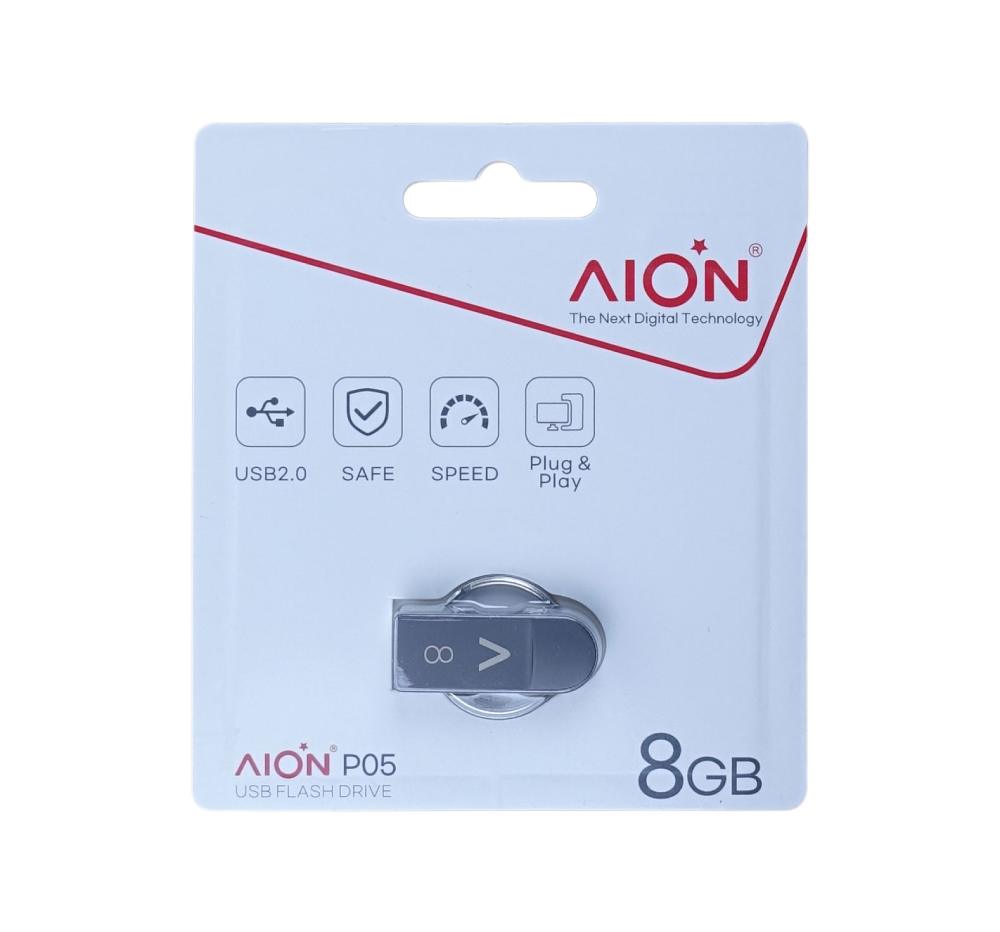 MEMORIA USB  AION 8GB P05 2.0 METALICA LLAVERO