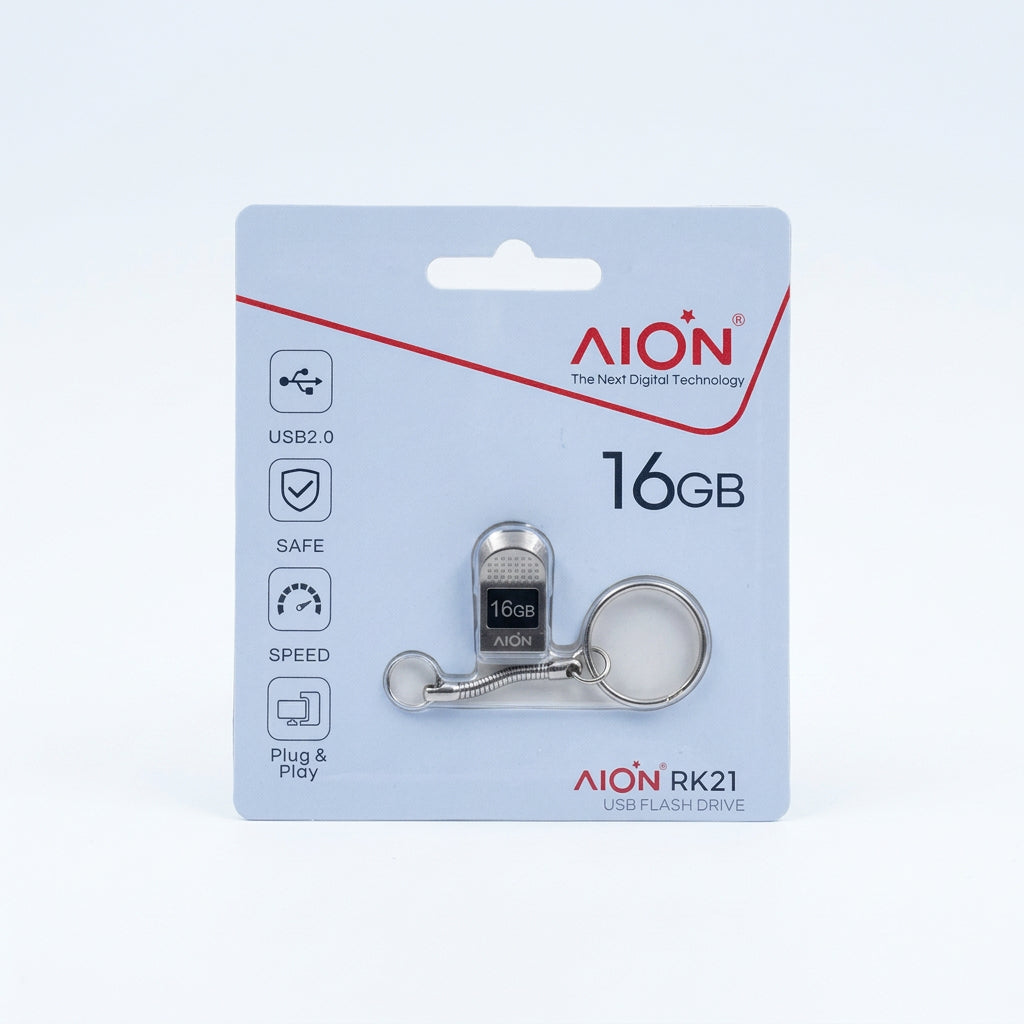 MEMORIA USB MINI AION 16GB RK21 2.0 METALICA LLAVERO