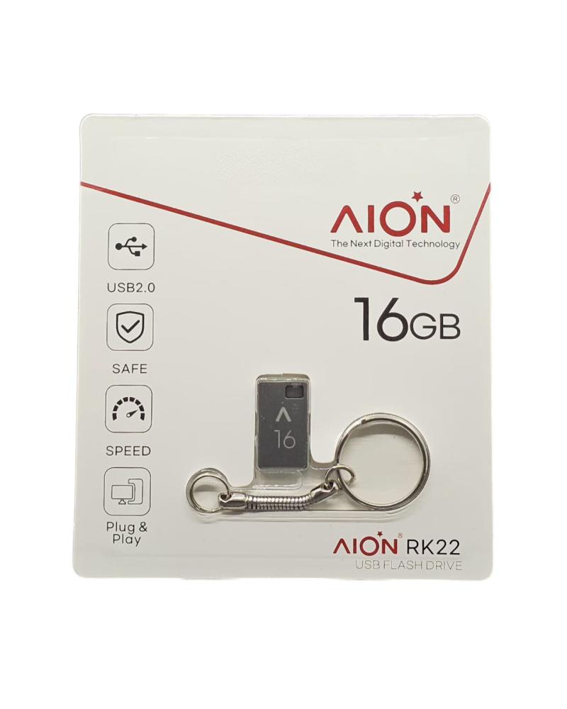 MEMORIA USB MINI AION 16GB RK22 2.0 METALICA LLAVERO