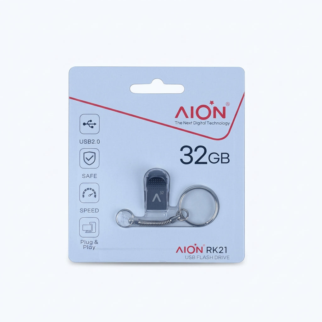 MEMORIA USB MINI AION 32GB RK21 2.0 METALICA LLAVERO