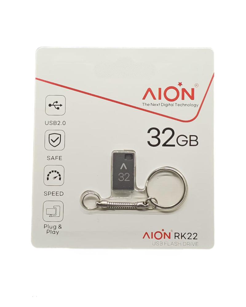 MEMORIA USB MINI AION 32GB RK22 2.0 METALICA LLAVERO