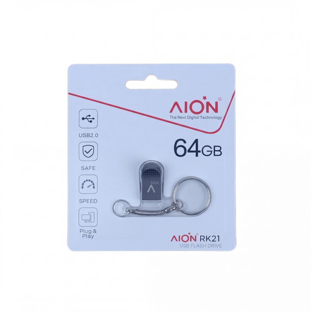 MEMORIA USB MINI AION 64GB RK21 2.0 METALICA LLAVERO