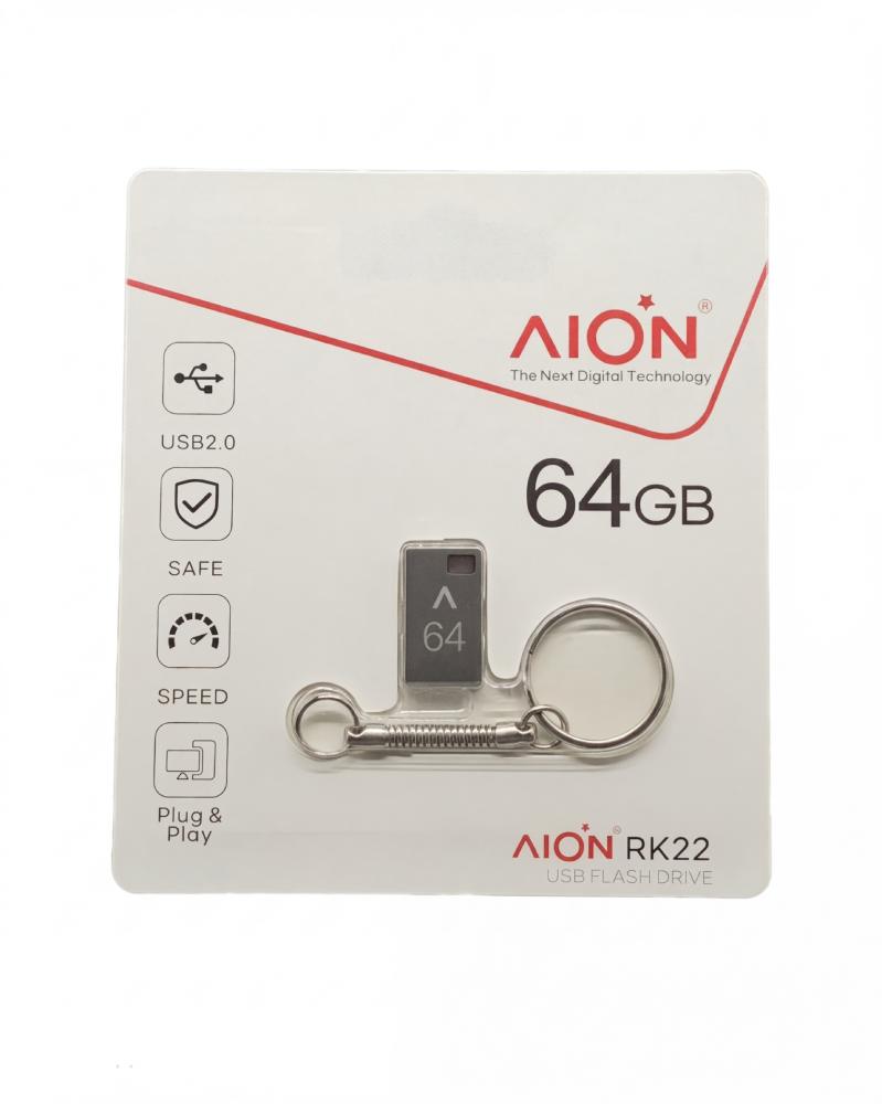 MEMORIA USB MINI AION 64GB RK22 2.0 METALICA LLAVERO
