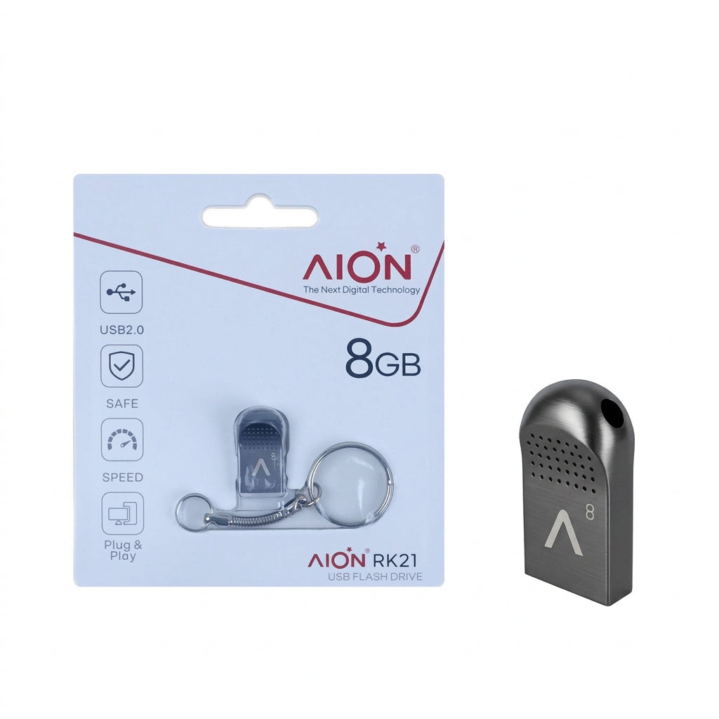 MEMORIA USB MINI AION 8GB RK21 2.0 METALICA LLAVERO