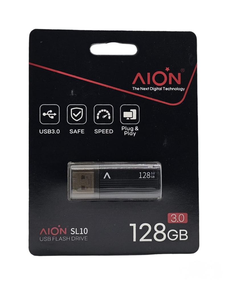 MEMORIA USB SL20 AION 128GB 3.0 METAL BLACK USB/C 3.0