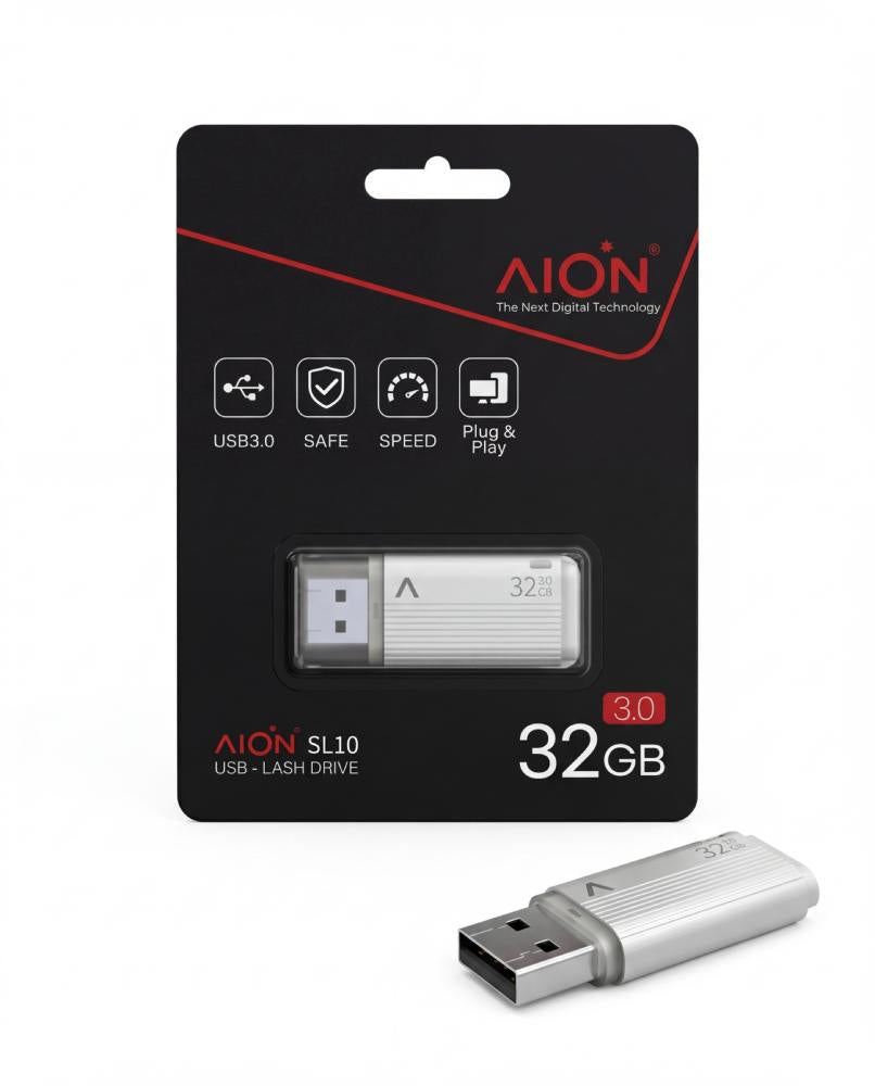 MEMORIA USB SL20 AION 32GB 3.0 METAL PLATA USB/C 3.0