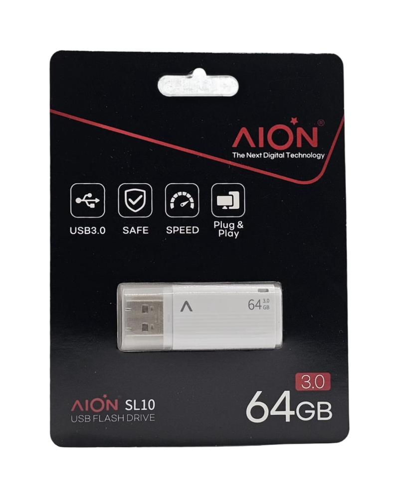 MEMORIA USB SL20 AION 64GB 3.0 METAL PLATA USB/C 3.0