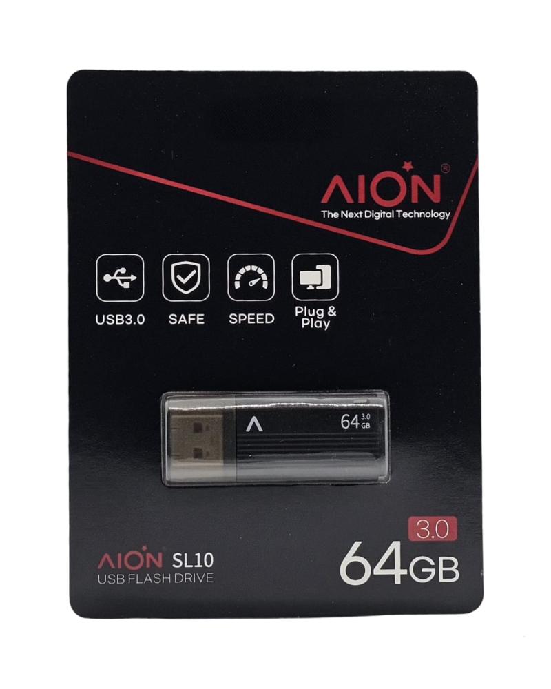 MEMORIA USB SL20 AION 64GB 3.0 METAL NEGRO USB/C 3.0