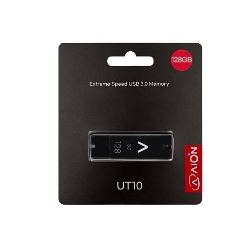 MEMORIA USB UT10 AION 128GB 3.0 NEGRO PLASTICO