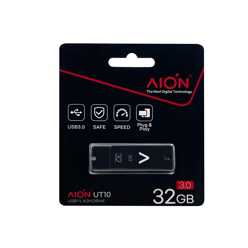 MEMORIA USB UT10 AION 32GB 3.0 NEGRO PLASTICO