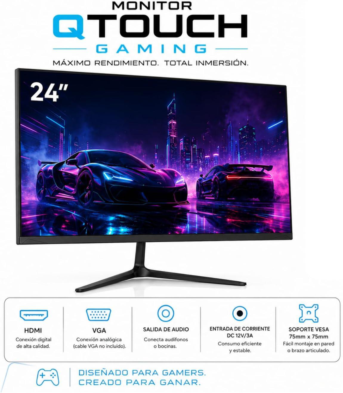 MONITOR Q-TOUCH LED VGA 24" GMQT-2400 HDMI/ VGA