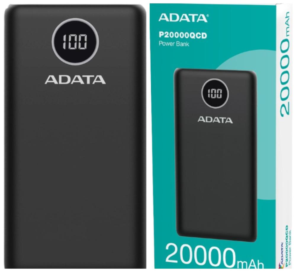 POWER BANK ADATA 20.000 QCD 3.0 NEGRO