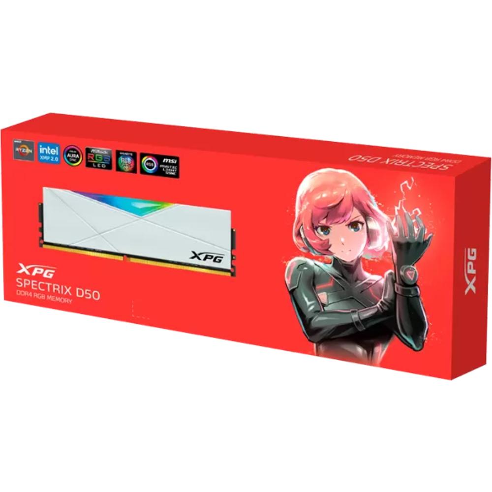Ram Adata Spectrix Xpg D50 Ddr4 8gb 3200 Mhz Gamer Rgb Blan