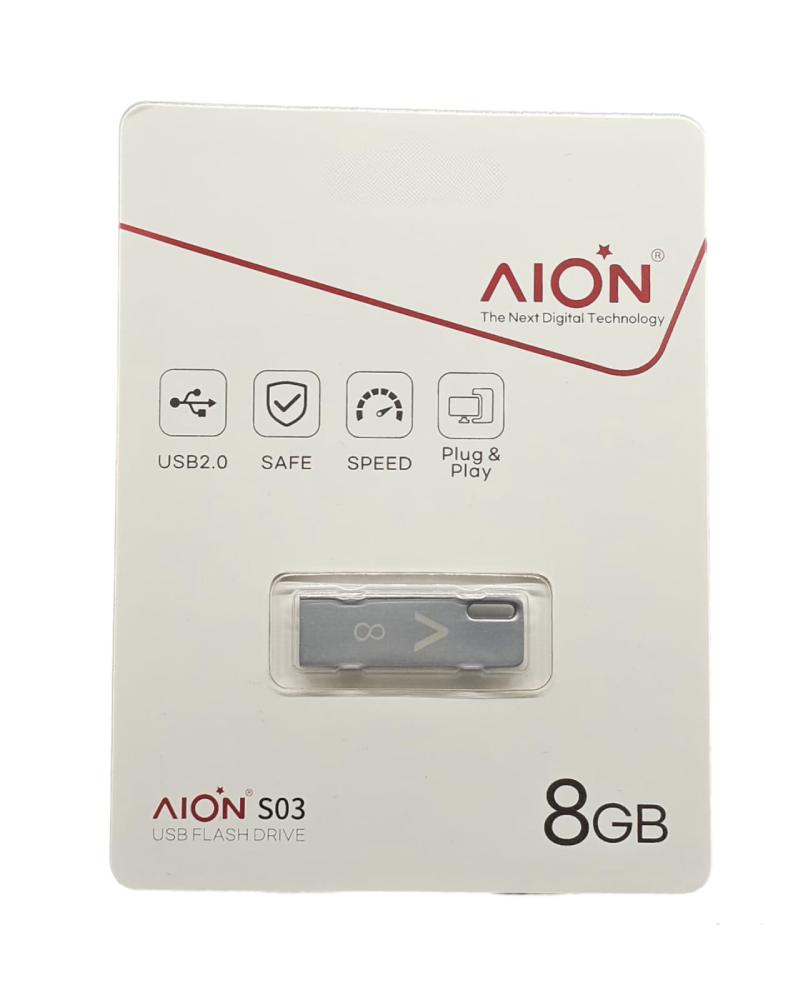 MEMORIA USB S03 AION 8GB 2.0 METAL