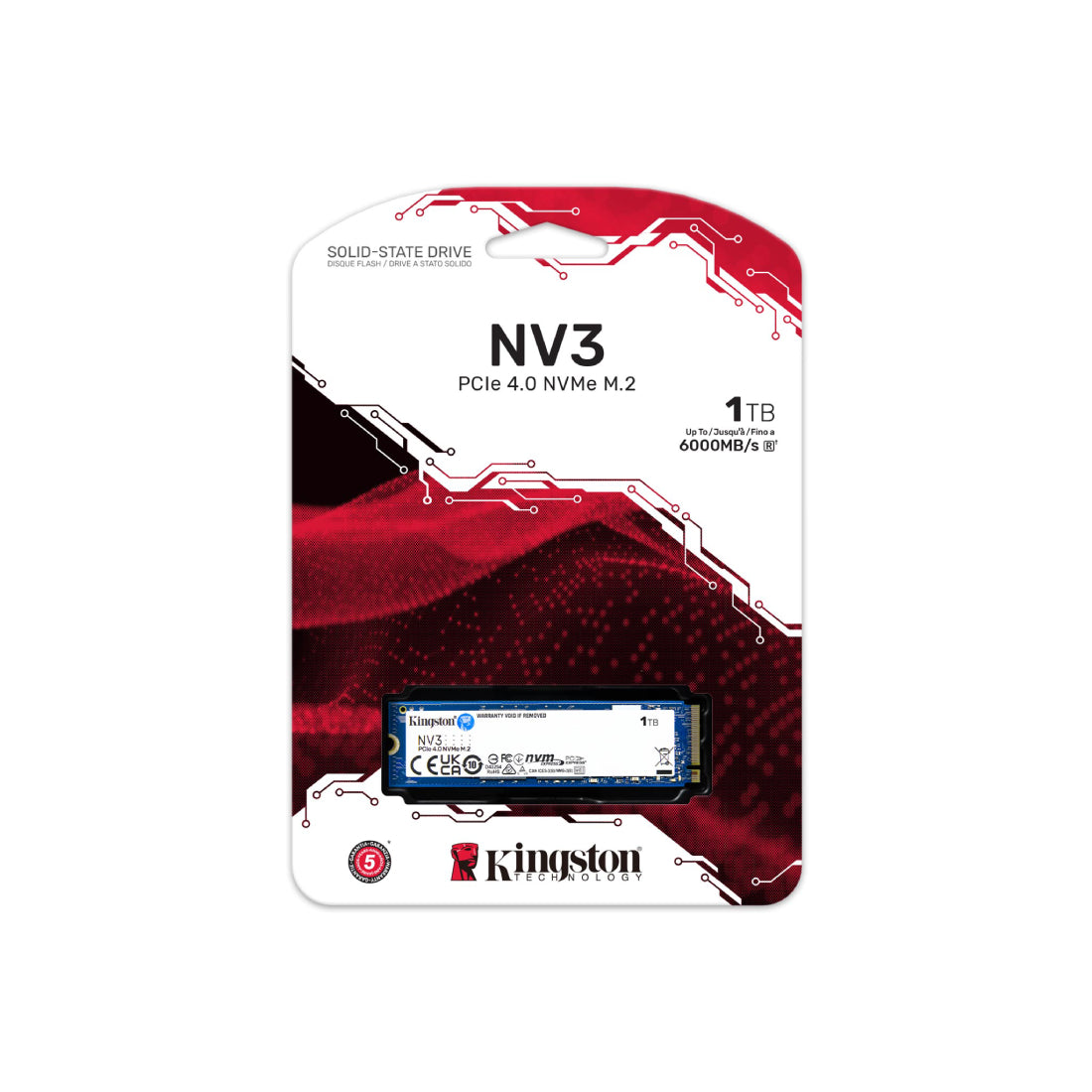 SSD KINGSTON NV3 PCIe 4.0 M.2 1TB 6000 MB/S