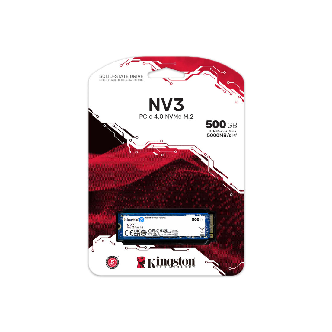 SSD KINGSTON NV3 PCIe 4.0  M.2 500GB 5000 MB/S