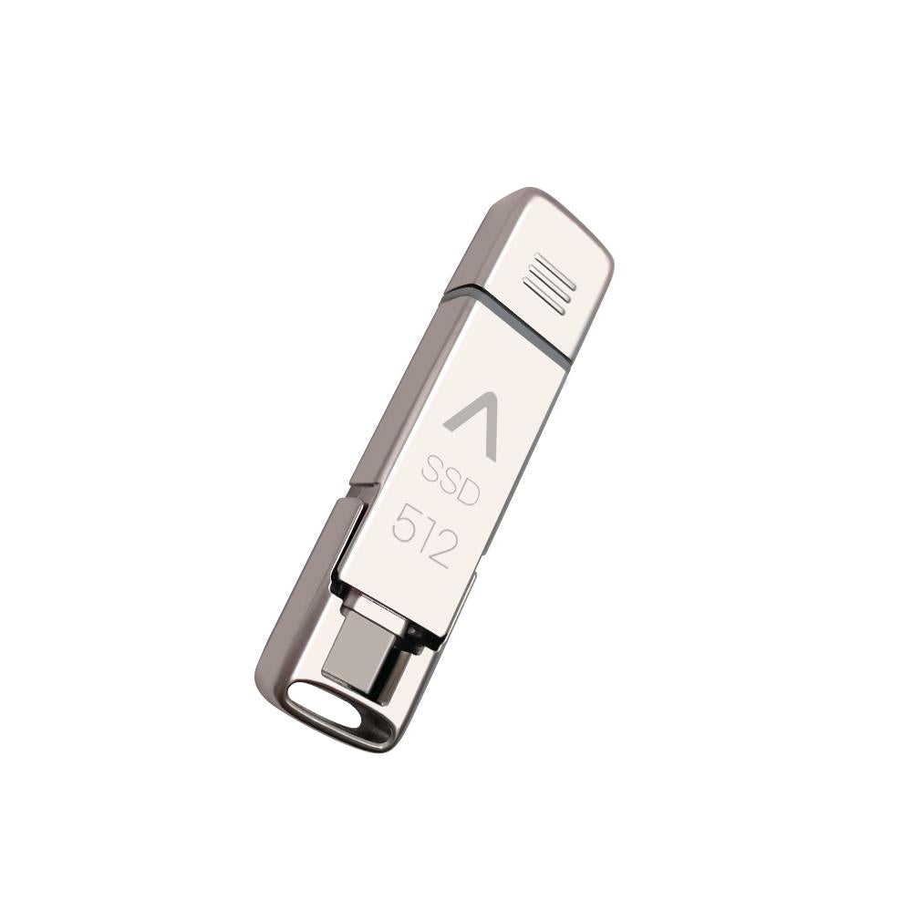 SSD MINI AION NBP1000 512GB USB-C 500MB/S USB 3.0 PLATA