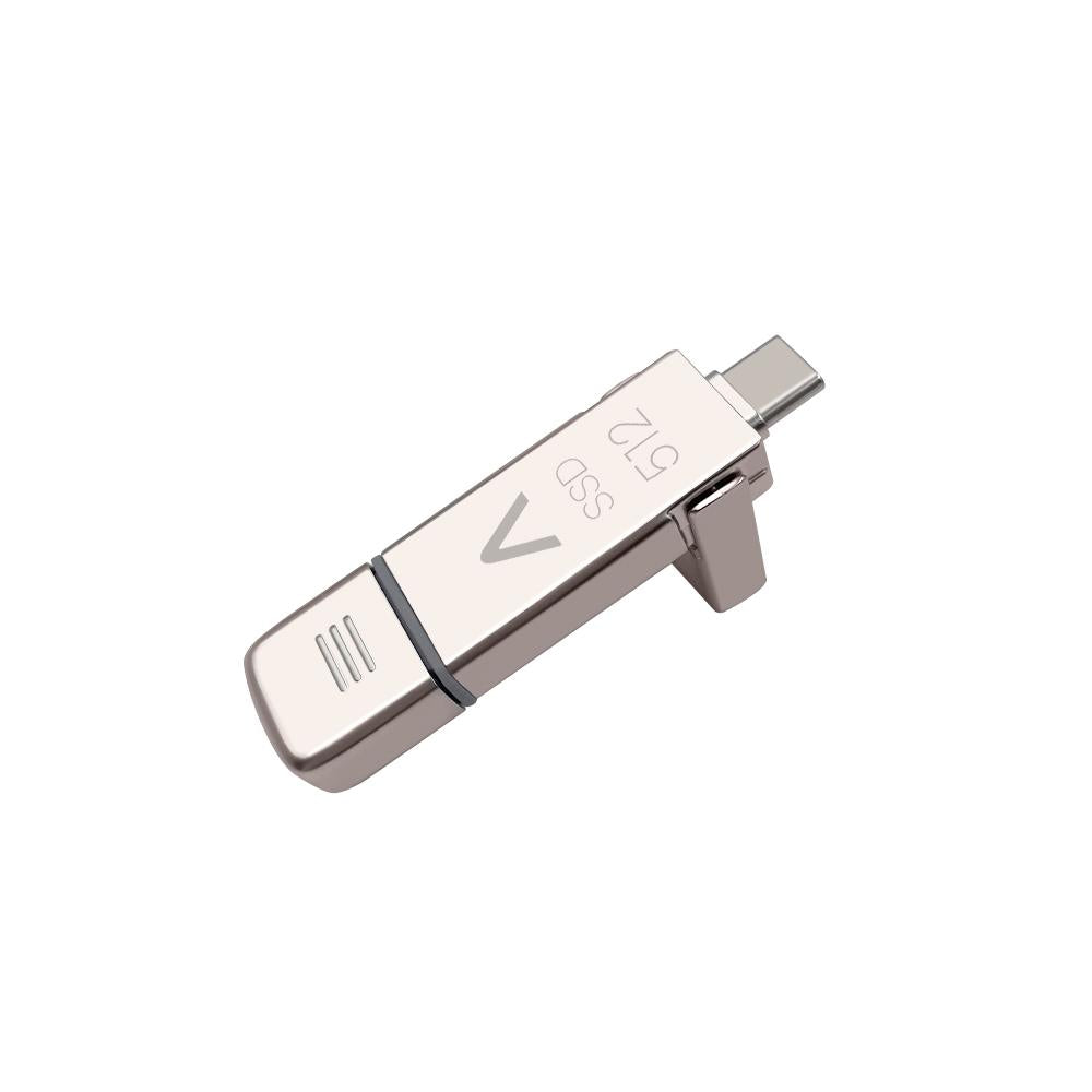SSD MINI AION NBP1000 512GB USB-C 500MB/S USB 3.0 PLATA