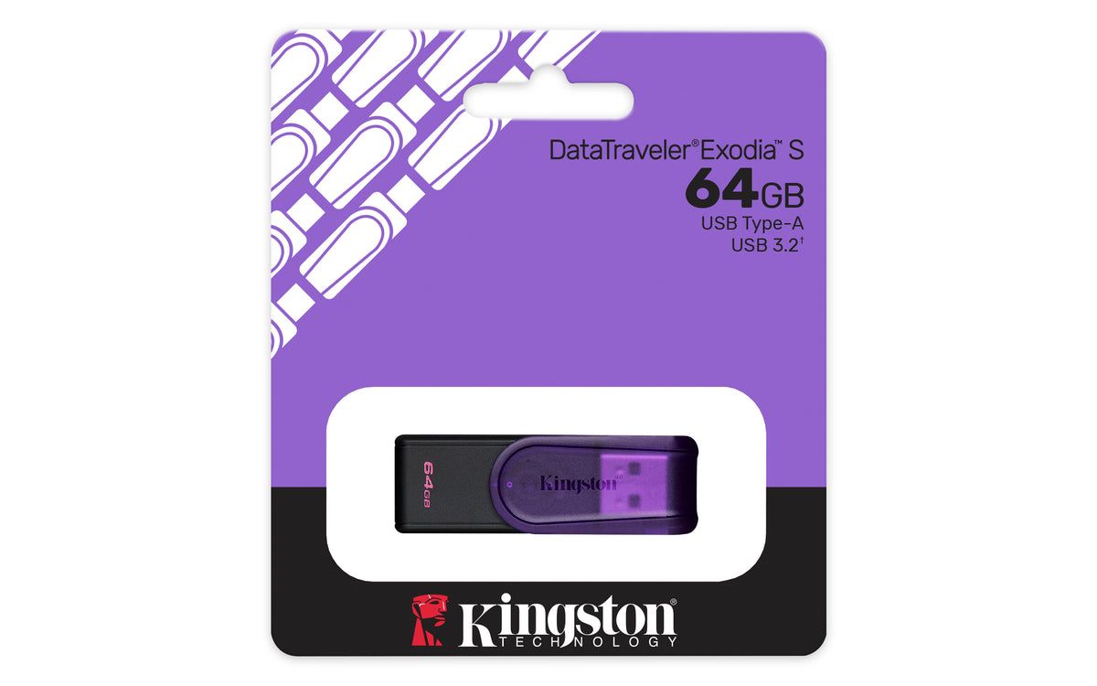 MEMORIA KINGSTON USB 64GB EXODIA S 3.2 GIRATORIA