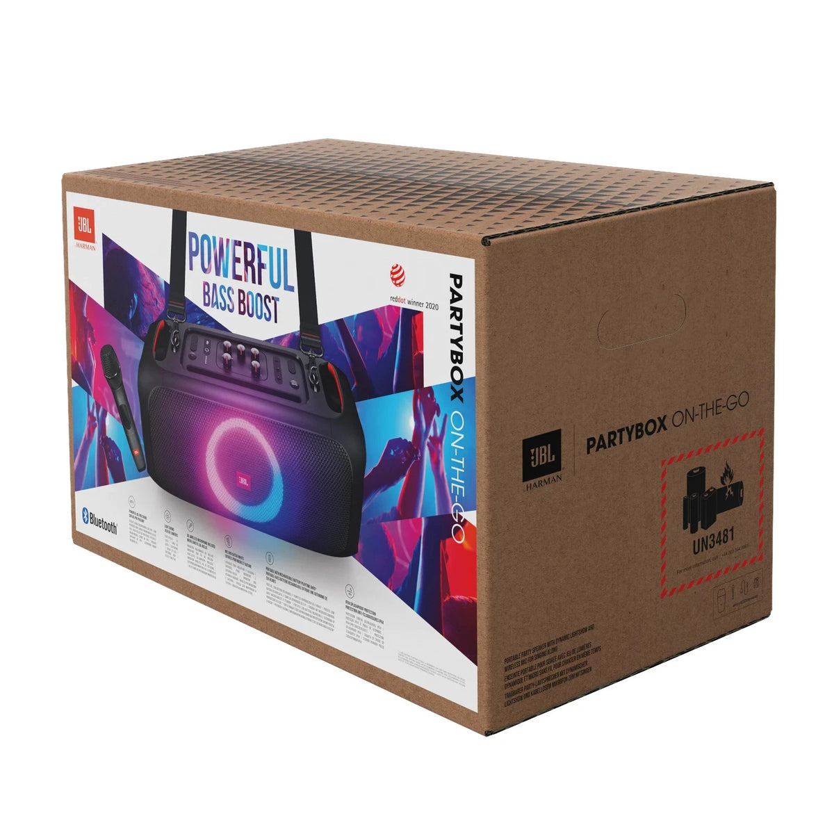 BOCINA JBL PARTYBOX ON-THE-GO ESSENTIAL CON MICROFONO